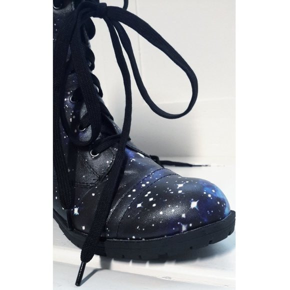 Galaxy Tall Combat Boots 🌌 Women's Size 6 - Picture 5 of 12